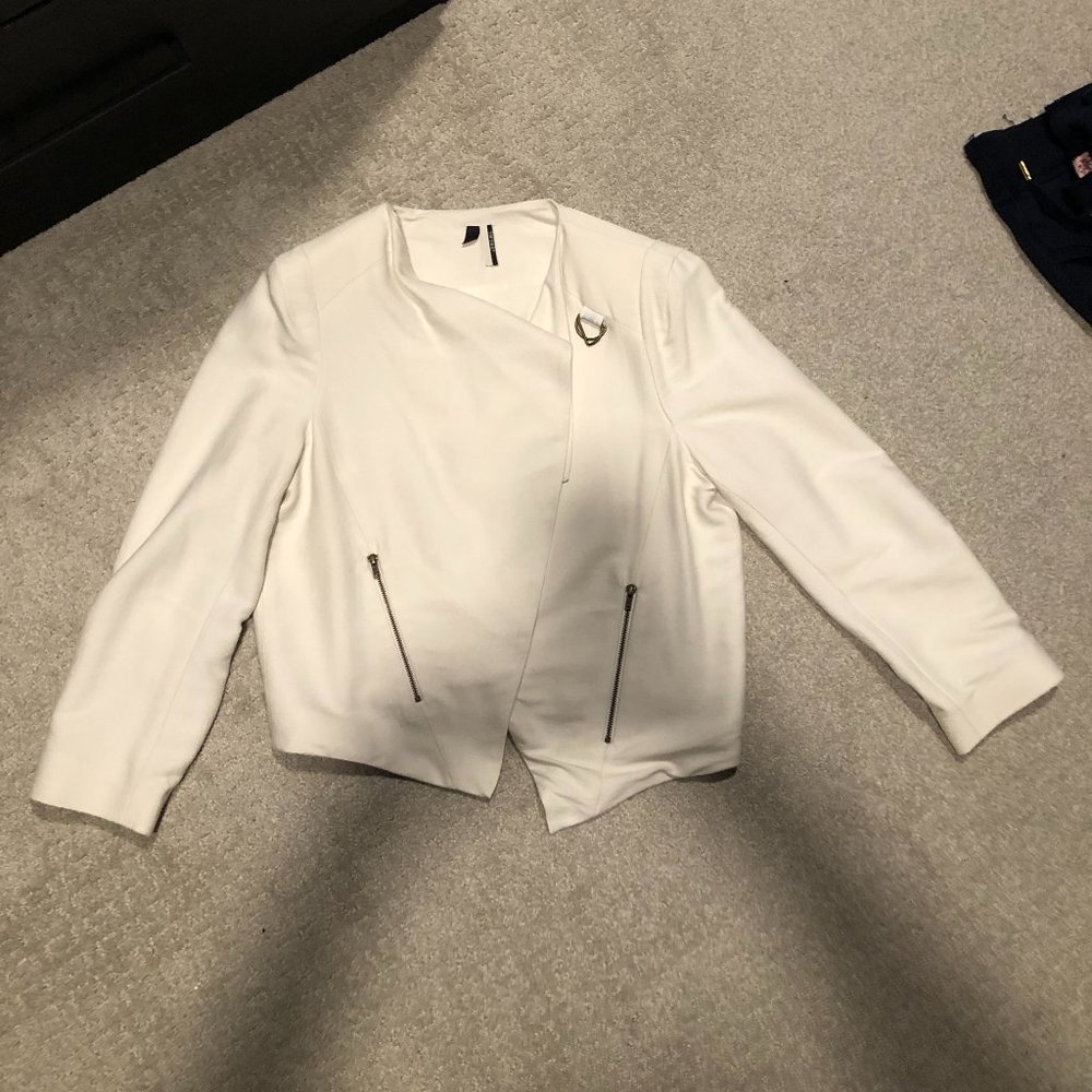 Top shop jacket in white size 10